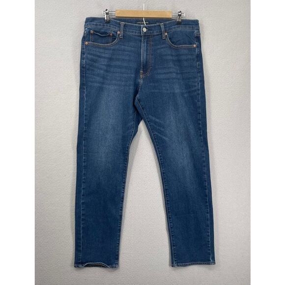Lucky Brand Jeans Mens 36x30 Blue 410 Athletic Slim Dark Denim Stretch Casual